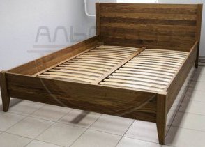 Кровать из дерева на заказ К-020 в спальню фото