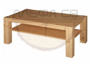 Журнальный столик из дерева на заказ ЖС-012 дизайн