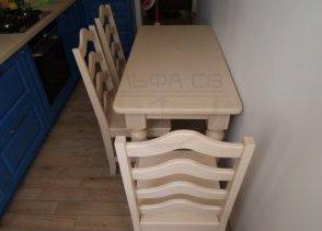 Кухонный стол из дерева С-003 на заказ фото