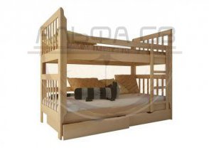 Двоярусне ліжко з дерева К-011 під замовлення фото
