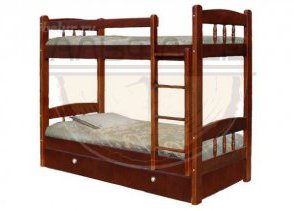 Двухъярусные кровати из дерева К-013 на заказ фото
